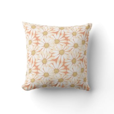 pretty daisies throw pillow