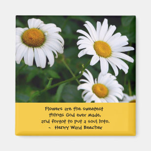 Pretty Daisies-with Quote Magnet