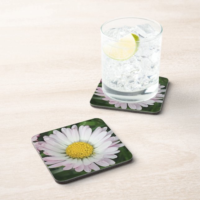 Pretty daisy beverage coaster (Right Side)