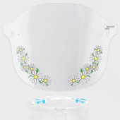 Pretty Daisy Chain Border Face Shield (Front w/Glasses)