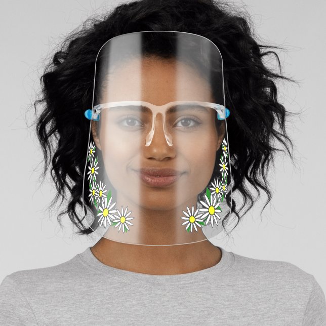 Pretty Daisy Chain Border Face Shield (Insitu)