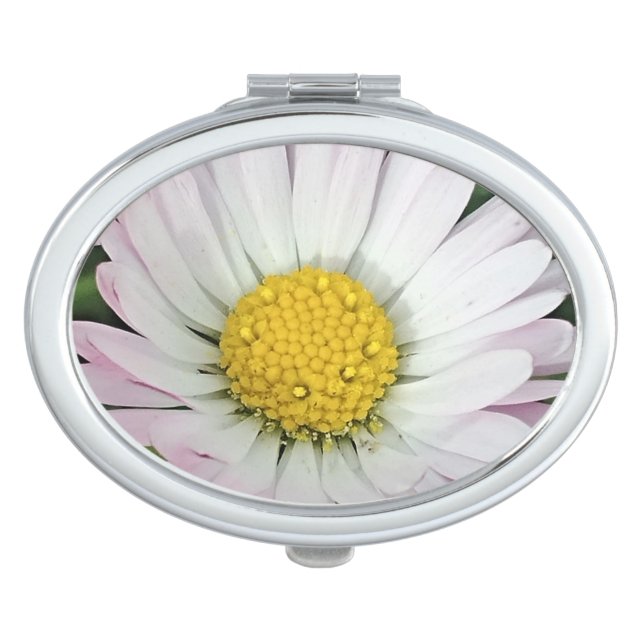 Pretty daisy compact mirror (Front)