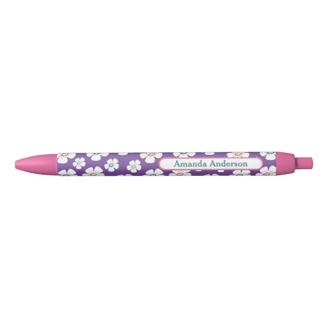 Pretty Daisy Flowers Custom Pen (Front)