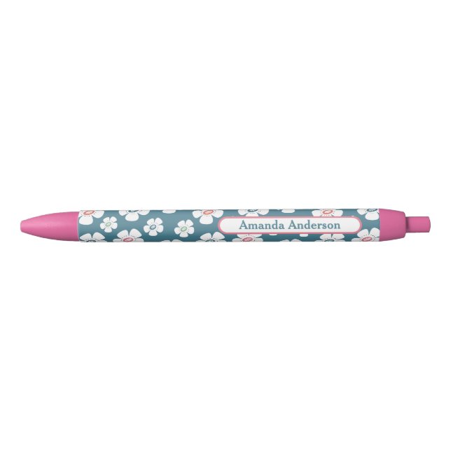 Pretty Daisy Flowers Custom Pen (Front)