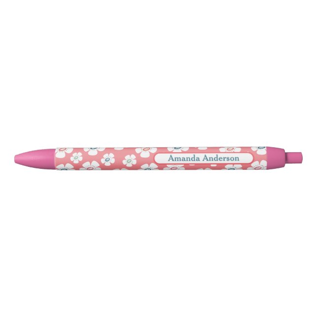 Pretty Daisy Flowers Custom Pen (Front)