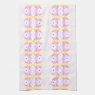Pretty Daisy Print Tea-Towel with Pink Kitchen Towel