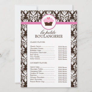 Pretty Damask Bakery Price List