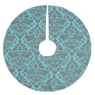 Pretty Damask Pattern Brushed Polyester Tree Skirt
