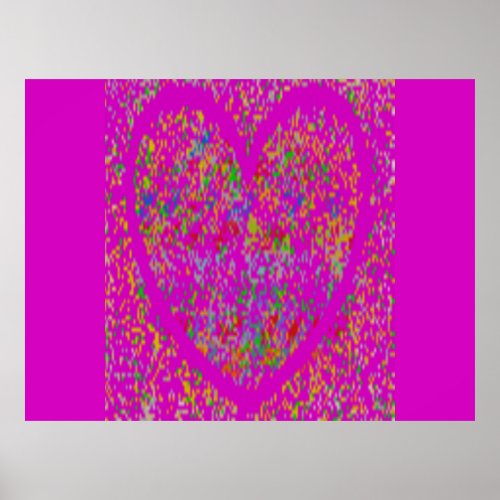 Pretty dashing silky glowing pink with patterns poster
