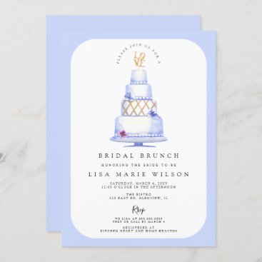 Pretty Decorated Cake Bridal Brunch Bridal Shower  Invitation