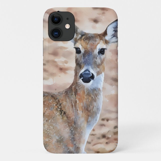 Pretty Deer Close Up Art Phone Case (Back)