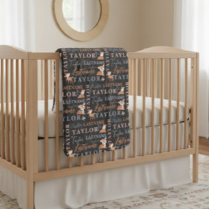 Pretty Deer Woodland Forest Baby Girl's Nursery Baby Blanket