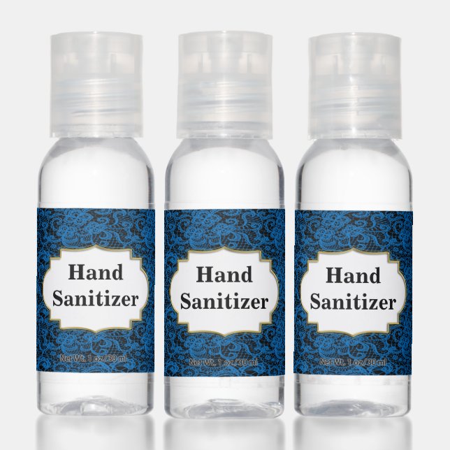 Pretty Delicate Blue Lace Hand Sanitizer (Set)