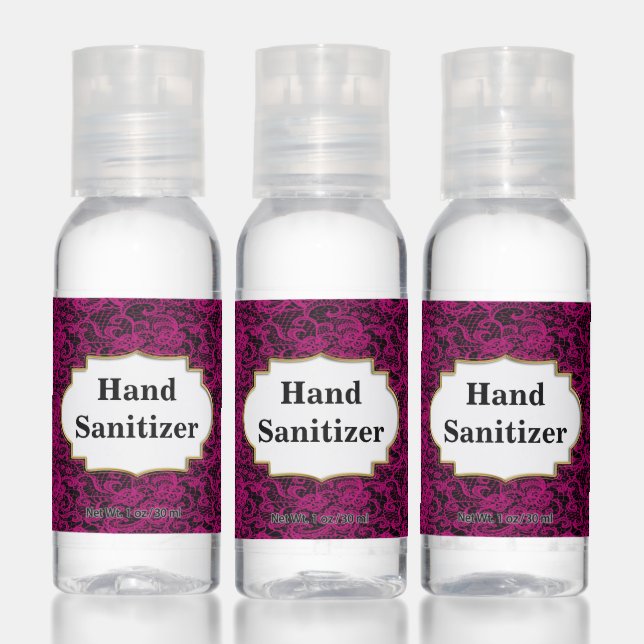 Pretty Delicate Pink Lace Hand Sanitizer (Set)