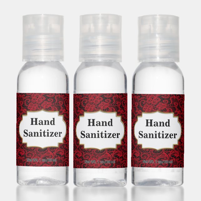 Pretty Delicate Red Lace Hand Sanitizer (Set)