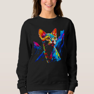 Pretty Devon Rex Cat Sweatshirt