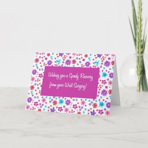 Pretty Ditsy Floral Get Well from Wrist Surgery Card
