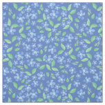 Pretty Ditsy Periwinkle Blue Green Floral Pattern Fabric