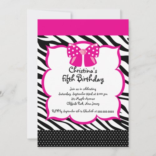 Pretty Diva Birthday Girl Party Invitations