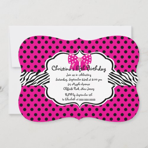 Pretty Diva Birthday Girl Party Invitations