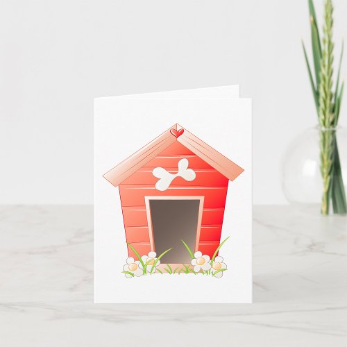 Pretty Dog House Card