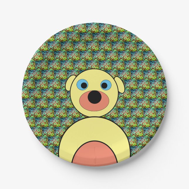 Pretty dog paper plates (Front)