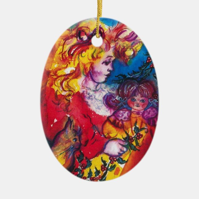 PRETTY DOLL CERAMIC ORNAMENT (Front)