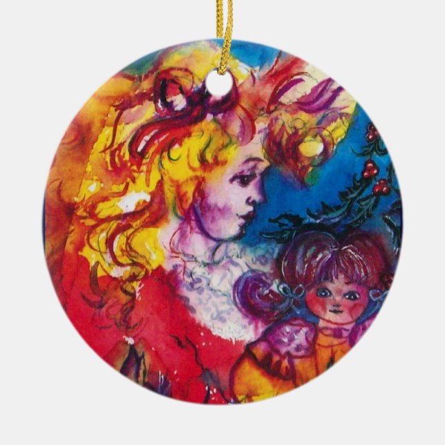 PRETTY DOLL CERAMIC ORNAMENT (Front)