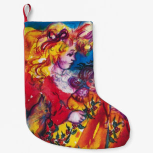 PRETTY DOLL SMALL CHRISTMAS STOCKING