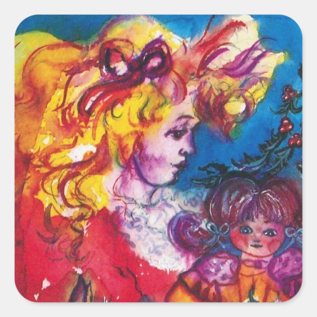 PRETTY DOLL SQUARE STICKER (Front)
