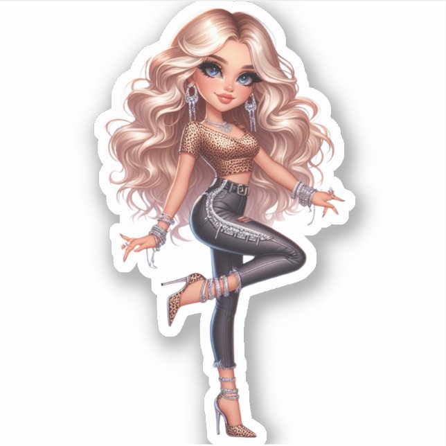 pretty doll sticker (Front)