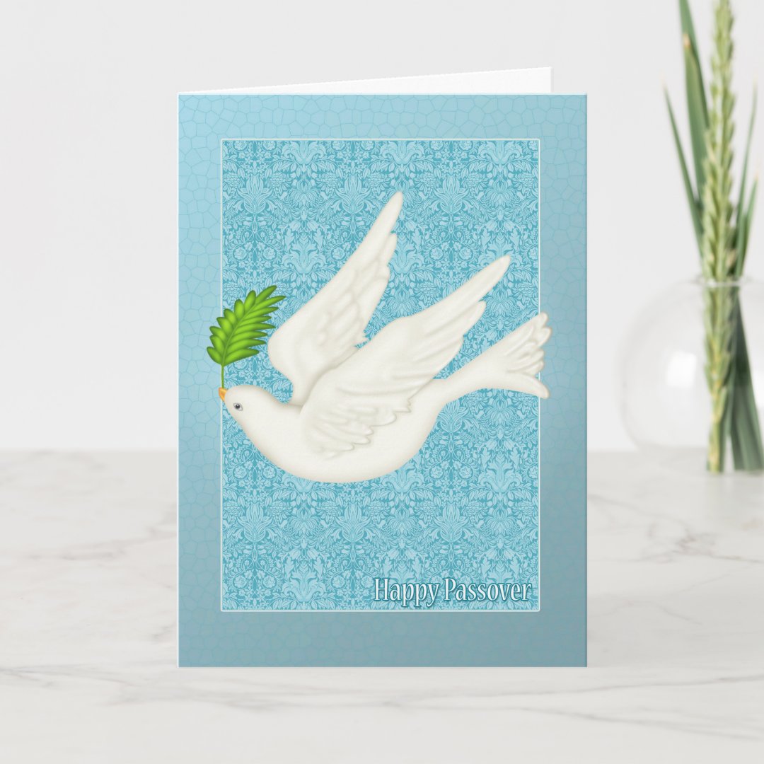Pretty Dove For Passover With Olive Leaf Card Zazzle