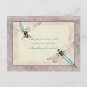 Pretty Dragonflies Message Card