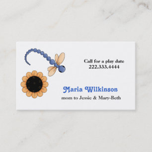 Pretty Dragonfly and Flower Mommy Card