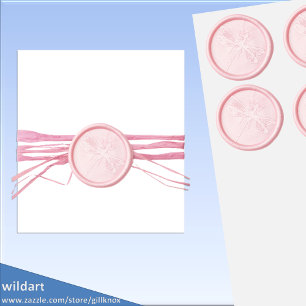 Pretty Dragonfly Diagonal Wax Seal Sticker