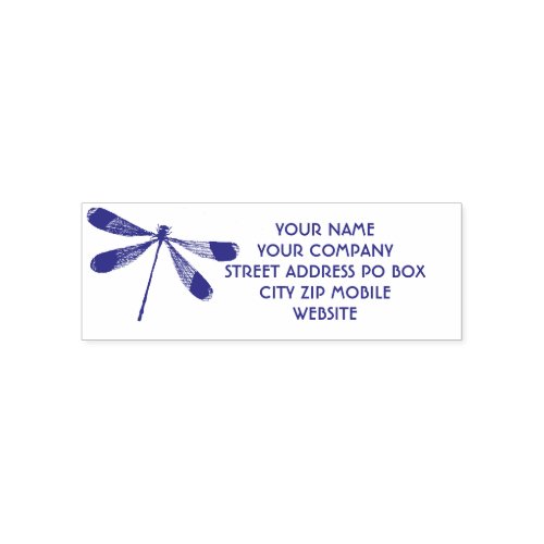 PRETTY dragonfly insect business personal address  Self_inking Stamp