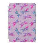 Pretty Dragonfly Purple Blue Two Tone Pattern iPad Mini Cover