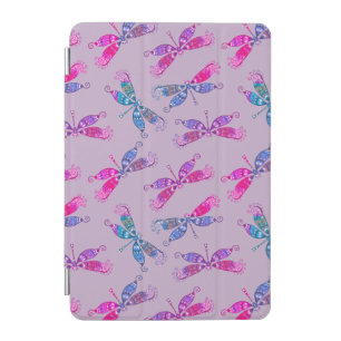 Pretty Dragonfly Purple Blue Two Tone Pattern iPad Mini Cover