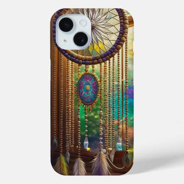 Pretty Dreamcatcher in Window Purple Boho Case-Mate iPhone Case (Back)