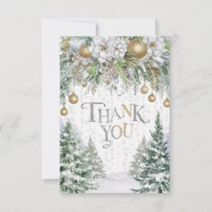Pretty Dreamy Magical Happy Holidays  Thank You Card