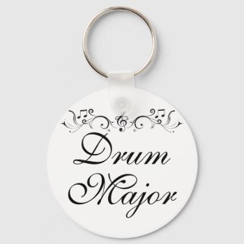 Pretty Drum Major Marching Band Gift Keychain by madconductor at Zazzle
