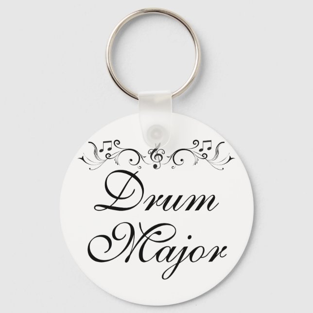 Pretty Drum Major Marching Band Gift Keychain (Front)