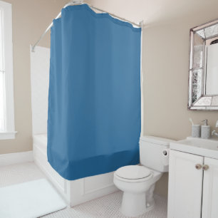 Pretty Dusty Blue Solid Color Shower Curtain