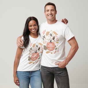 Pretty Earthy Pumpkin Foliage Thanksgiving Party T-Shirt
