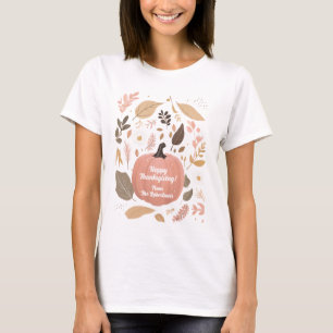 Pretty Earthy Pumpkin Foliage Thanksgiving Party T-Shirt