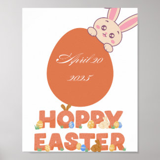 pretty easter gift card poster
