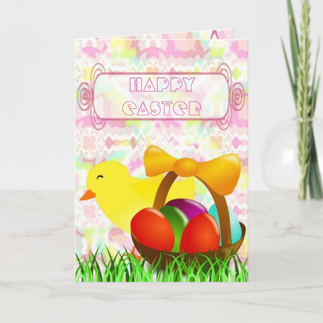 Pretty Easter Holiday Card (Front)