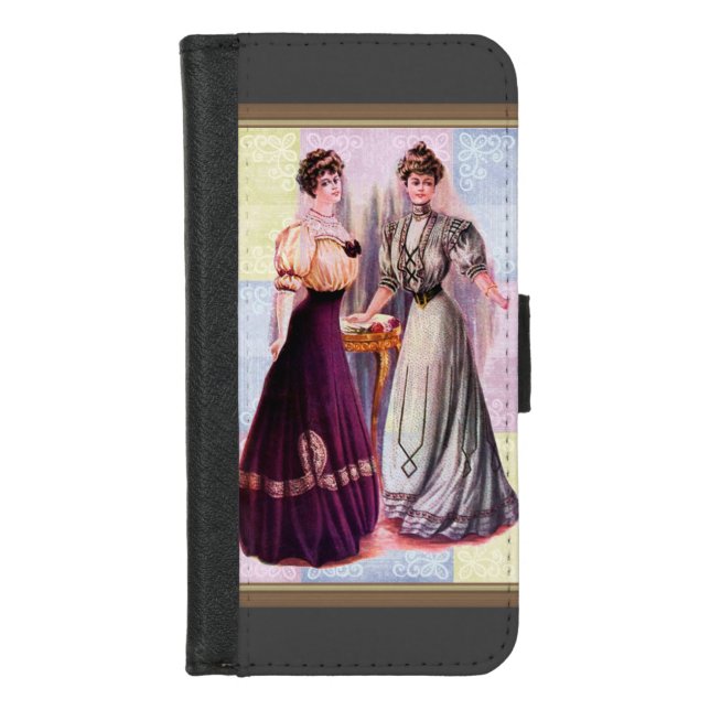 Pretty Edwardian Fashions iPhone Wallet Case (Front)