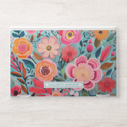 Pretty Elegant Botanical Stylish Floral HP Laptop Skin