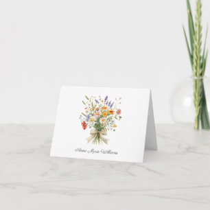 Pretty Elegant Floral Note Card
